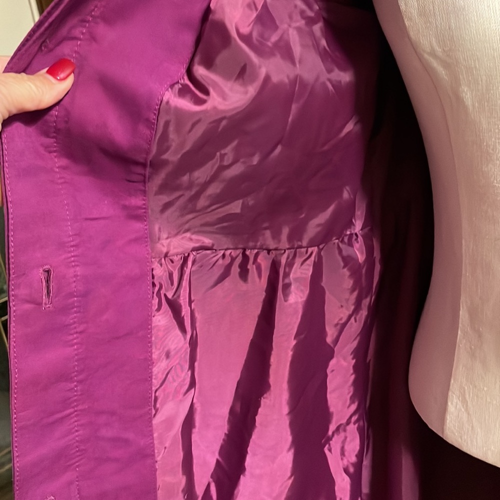 Xhilaration Women’s Cotton Fashion Coat statement collar size XL magenta color - Picture 7 of 13